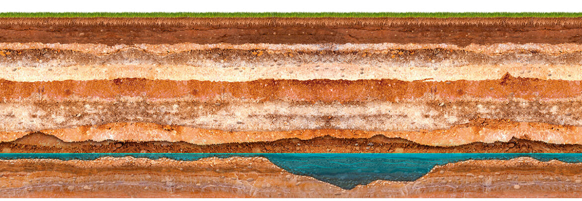 Lag af jord med grundvand