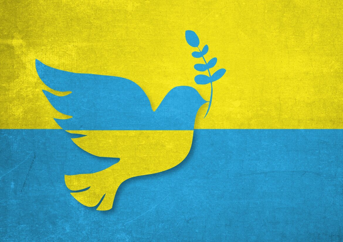 peace dove ukrainian colours