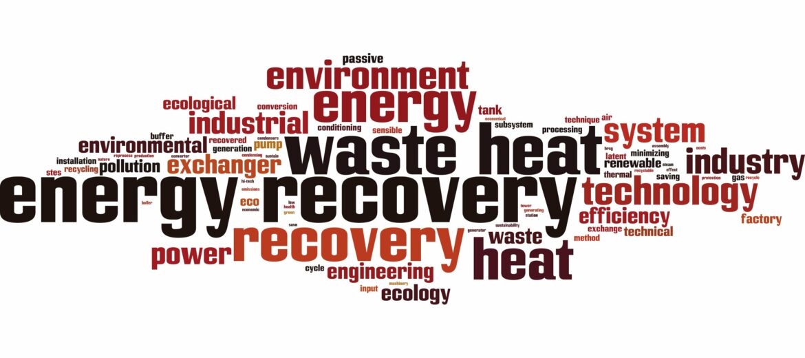 Waste heat, energy recovery, illustration