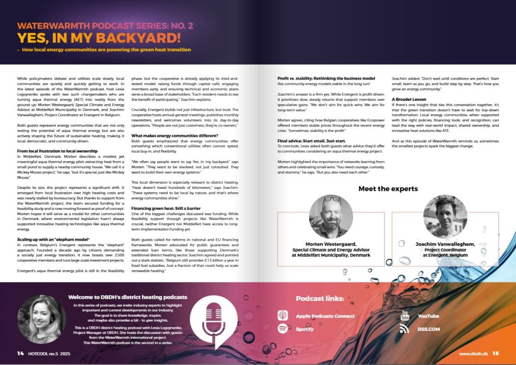 WaterWarmth podcast 2 - Yes, in my Backyard!