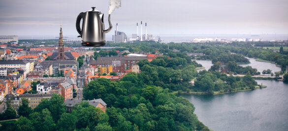 Electric kettle in a green energy system