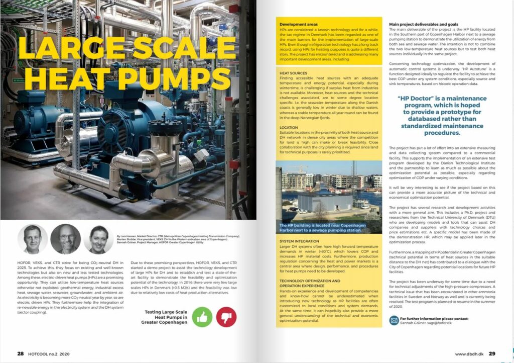 Large-scale Heat Pumps, Hot Cool article, no. 2, 2020