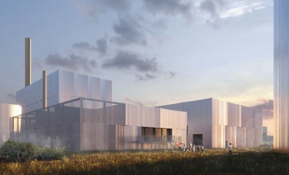 Visualisation of the new ETES heat-pump, district-heating plant in Esbjerg, Denmark