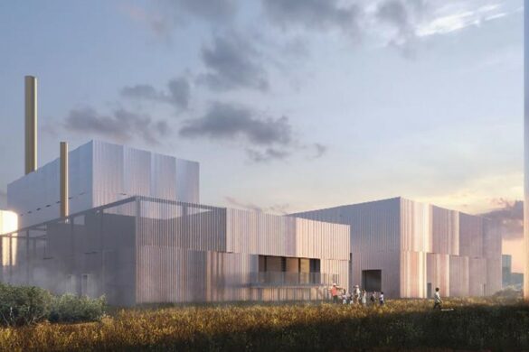 Visualisation of the new ETES heat-pump, district-heating plant in Esbjerg, Denmark