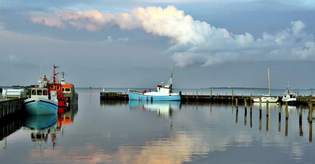 Fishing port in Lolland, Denmark