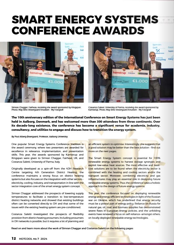 Smart Energy Systems Conference Awards by Poul Alberg Østergaard, Professor, Aalborg University