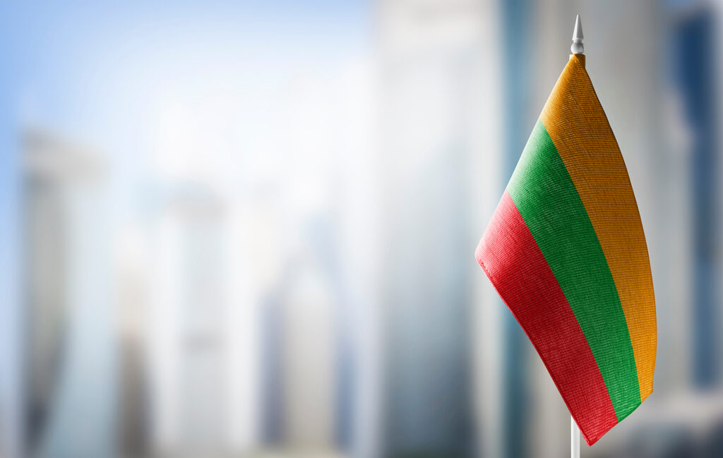 The flag of Lithuania