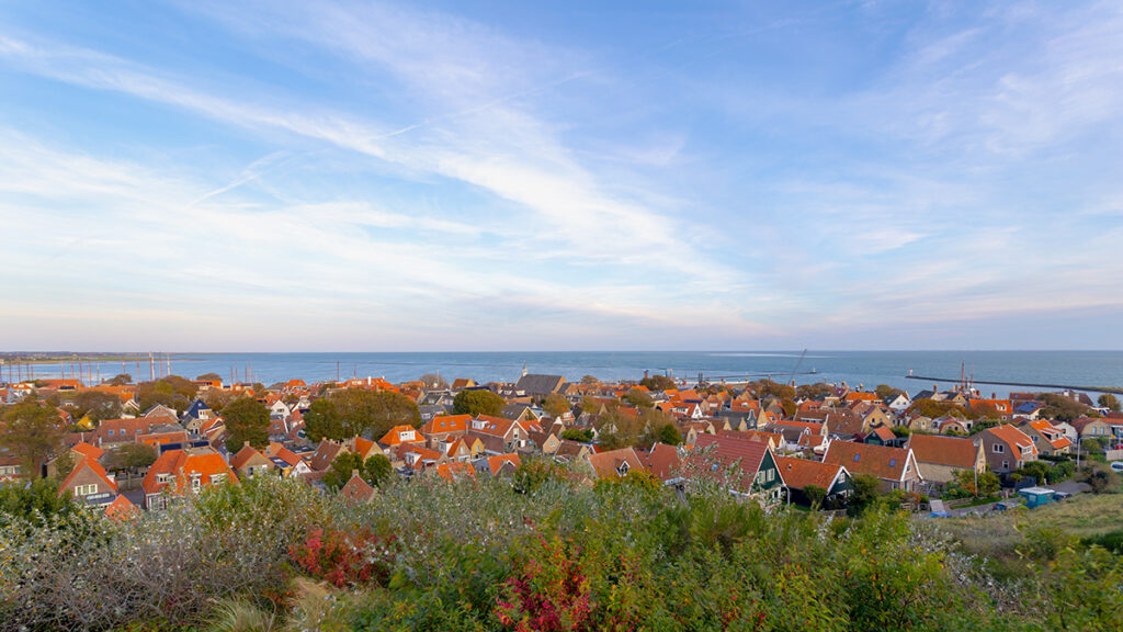 Small town villages in West-Terschelling with habor, A municipality and an island in the northern, Friesland, Netherlands