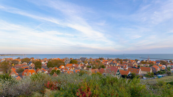 Small town villages in West-Terschelling with habor, A municipality and an island in the northern, Friesland, Netherlands