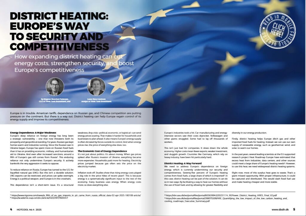 District Heating - Europe's Way to Security and Competitiveness