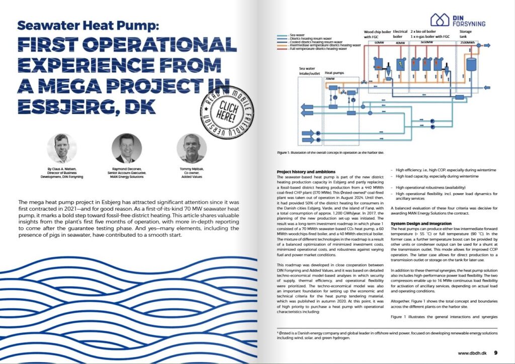 Seawater Heat Pumps - First Operational experience from a Megaproject in Esbjerg, DK