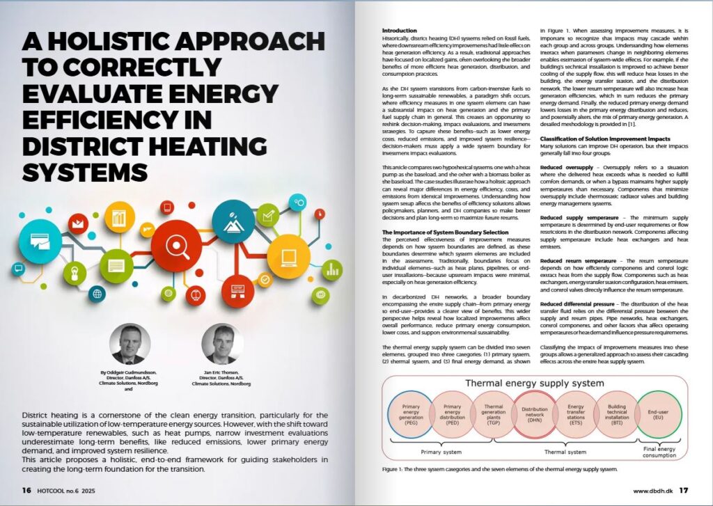 A Holistic Approach to Correctly Evaluate Energy Efficiency in District Heating Systems, a Hot Cool article by Oddgeir Gudmundsson, Danfoss