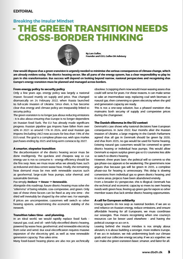 EDITORIAL Breaking the Insular Mindset - THE GREEN TRANSITION NEEDS CROSS-BORDER THINKING, Hot Cool no. 5, 2025