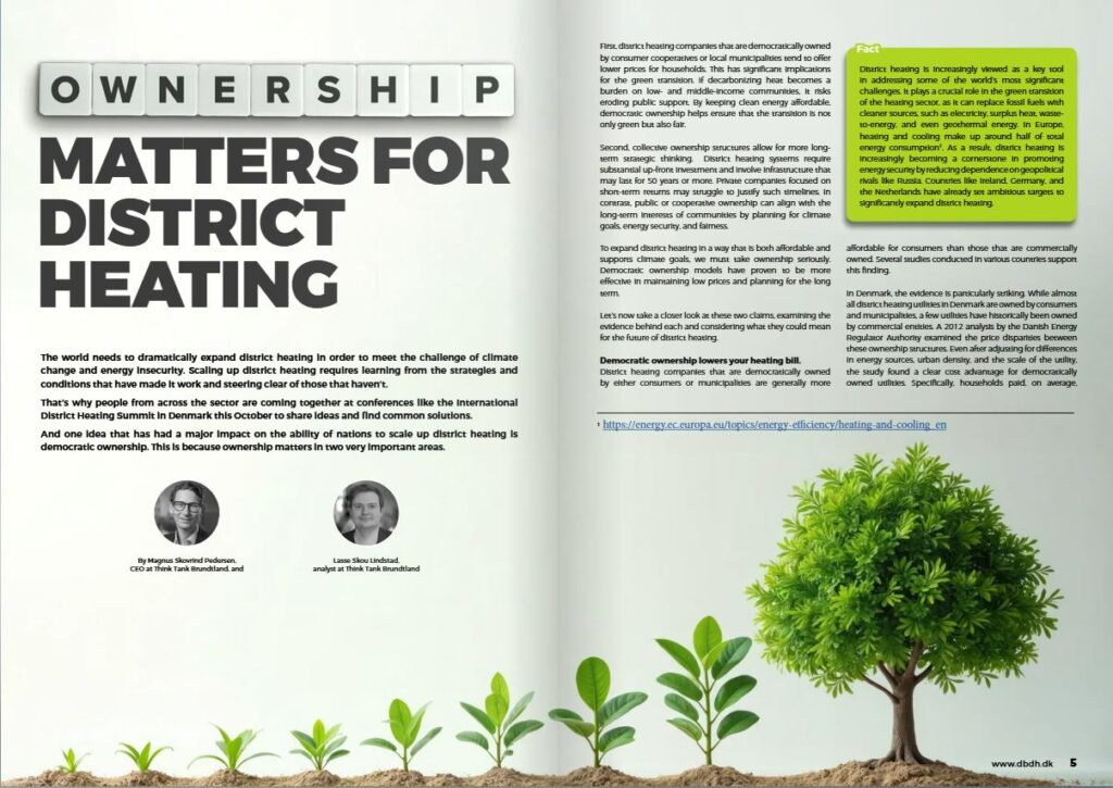 Ownership Matters for District Heating, Hot Cool article by Brundtland
