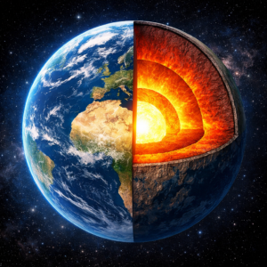 Just a few kilometres beneath our feet, temperatures typically exceed 100°C, and in the Earth’s core, 6,000 kilometres down, they reach nearly 6,000°C. It is an almost inexhaustible source of energy. Illustration: Created by help from AI tool.