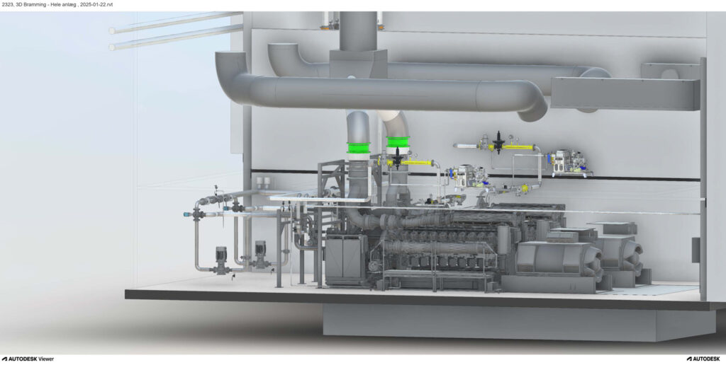 Figure 5: Engine room 4, where the former one bigger engine is replaced with two smaller engines. 