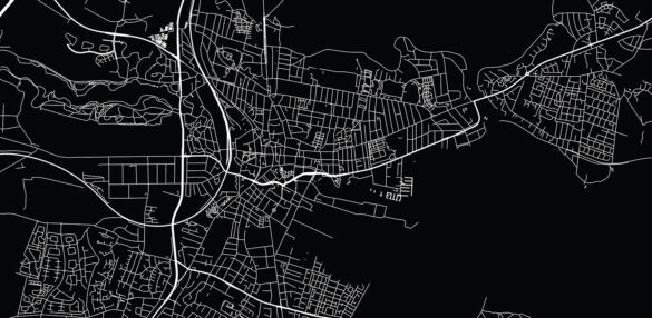 Urban vector city map of Horsens, Denmark