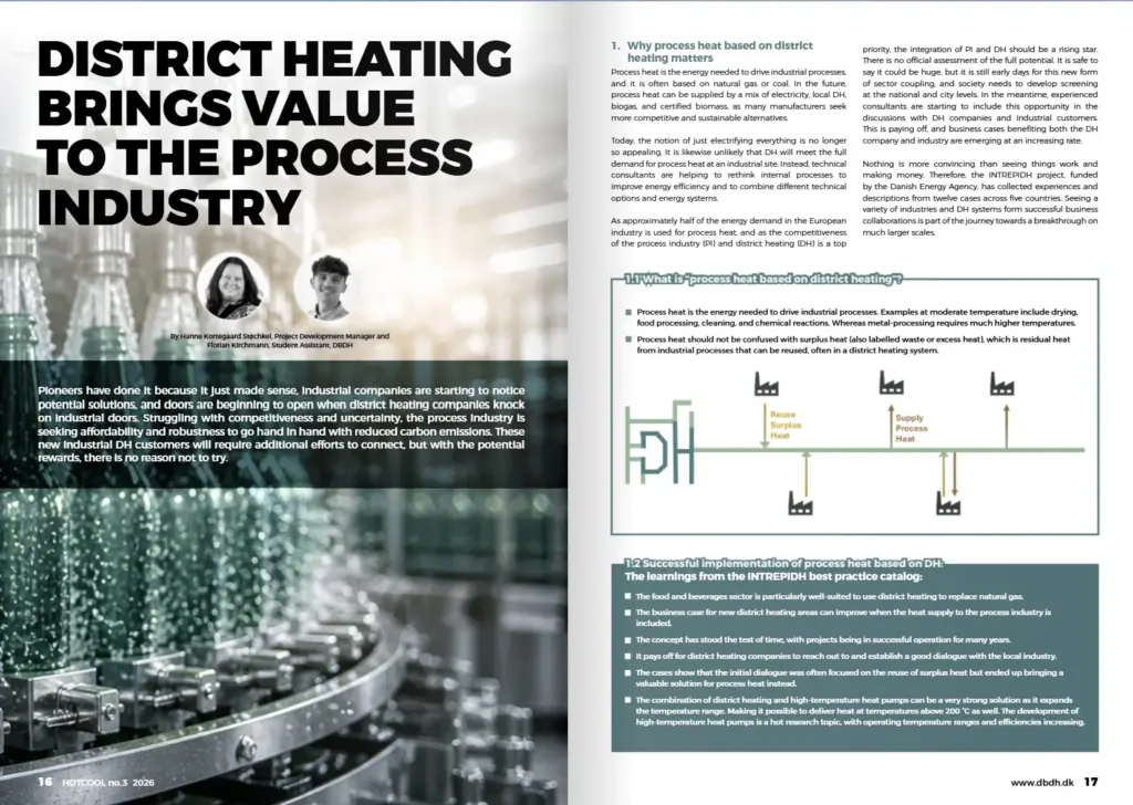 District heating brings value to the process industry