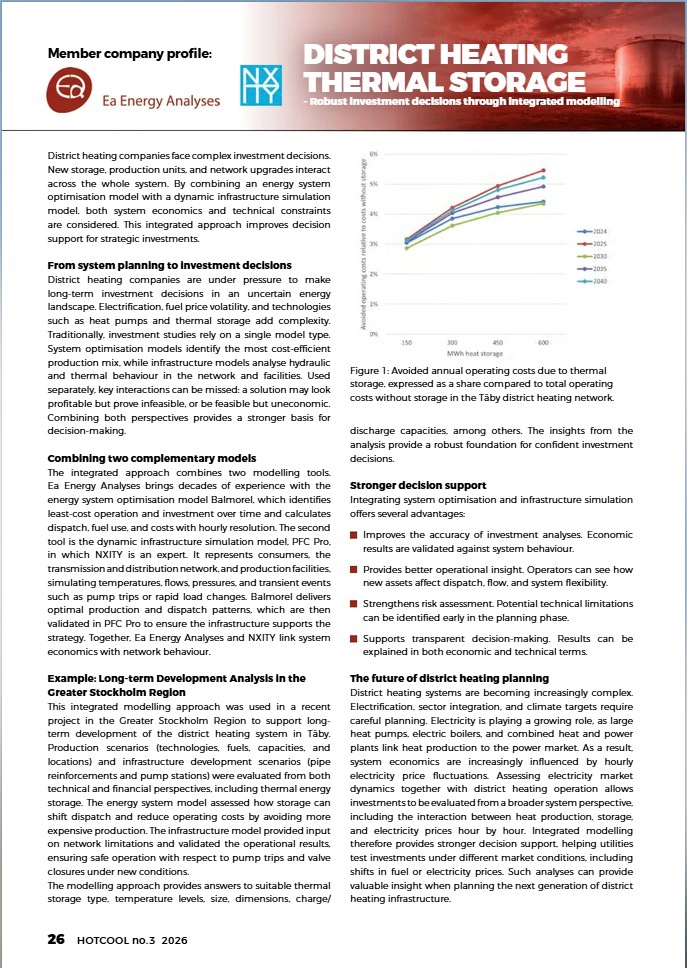 Member Company Profile, Ea Energy Analyses - District Heating Thermal Storage