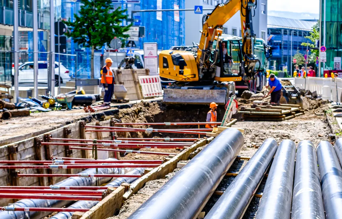 Pipe replacement in cityscape